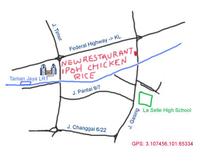 map to ipoh chicken rice (since 1977)