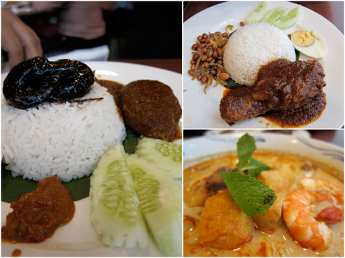 nasi lemak and curry mee at Little Penang Cafe