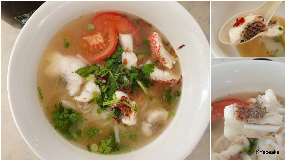 dragon garupa fish noodle with kuih teow