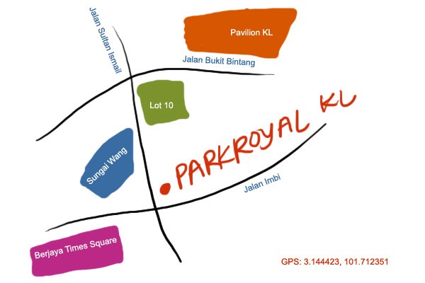 map to PARKROYAL KL