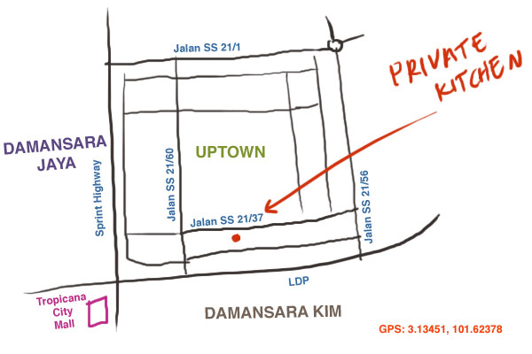 map to Private Kitchen restaurant at PJ Uptown