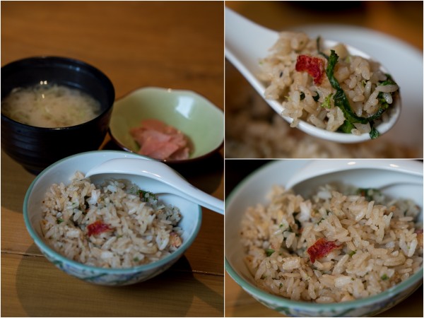 lobster fried rice with pickles