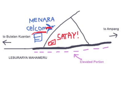 Map to Ampang Satey