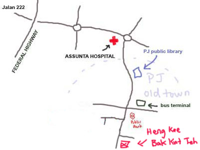 map to Heng Kee Bak Kut Teh at PJ Old Town