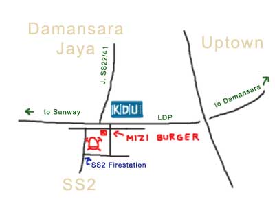 Mizi Burger, map to SS2 Fire Station