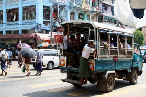 Yangon city, Maynmar, busy day time
