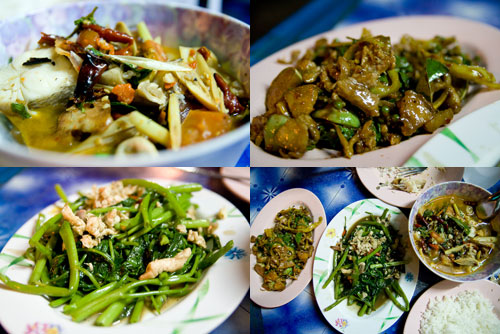 Tomyam, Pork, Vegetable, at streets of Bangkok