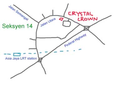 map to Crystal Crown Hotel