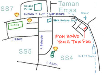 map to Ipoh Road Yong Tow Foo, Kelana Jaya branch