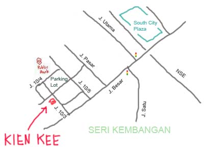 map to Kien Kee at Serdang, Seri Kembangan