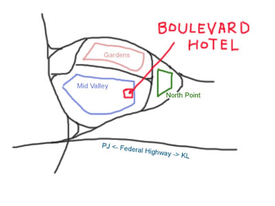 map to Mid Valley Boulevard Hotel