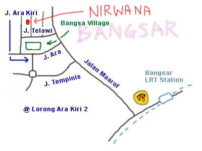 Map to Sri Nirwana Maju at Bangsar