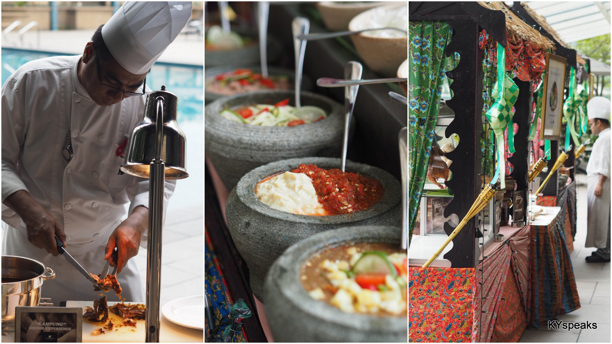 JW Marriott's "Kampung Dining Experience" by the poolside