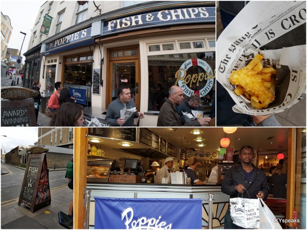 fish and chips at Poppies, listed as Time Out's top 100 foods in Londonfish and chips at Poppies, listed as Time Out's top 100 foods in London