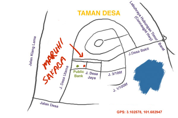 map to Maruhi Sakaba at Taman Desa