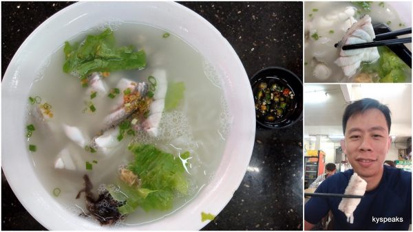 comfort food with fresh fish in soup and noodle