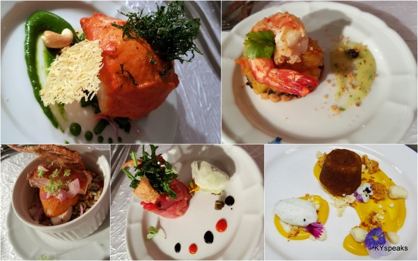 the dishes prepared by the contestants