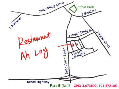 map to Ah Loy Curry Mee at OUG