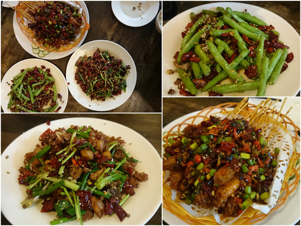 all three dishes turned out to be spicy, in a good way