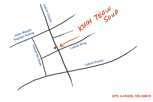 map to Chulia Street, Penang