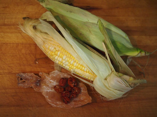 corn, red dates, dried cuttle fish