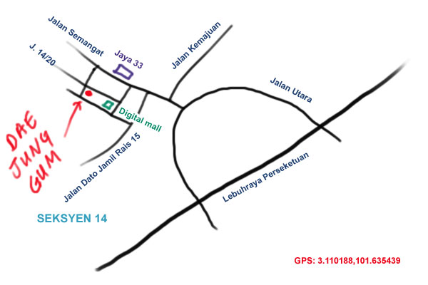 map to Dae Jang Gum at Seksyen 14, Petaling Jaya