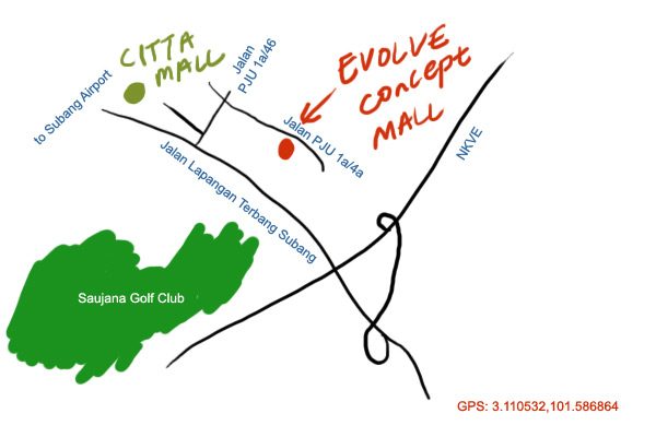 Evolve Concept Mall map