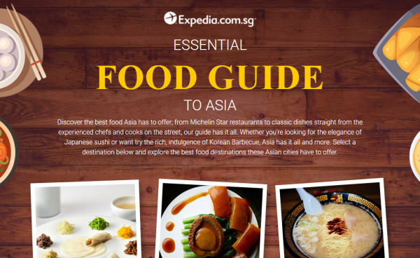 Expedia food guide main page