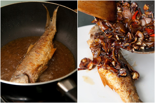 fried ma yau - threadfin fish