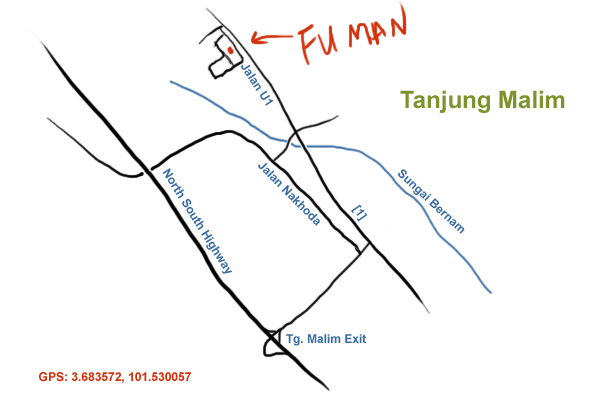 direction to Fu Man restaurant, Tanjung Malim