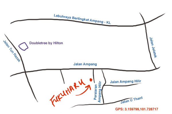 map to Fukuharu, off Jalan Ampang