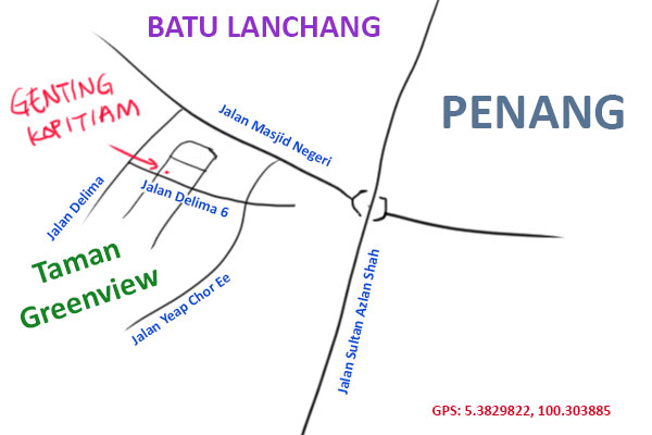 map to Genting Kopitiam