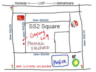 map to Singapore Geylan Lor9 at SS2