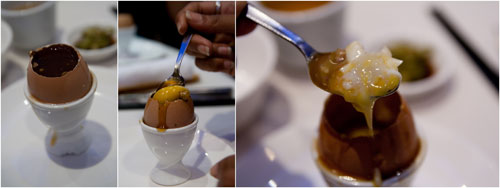 Gu Yue Tien soft boil egg with foie gras