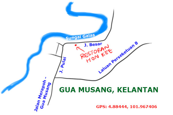 Gua Musang Hon Kee map