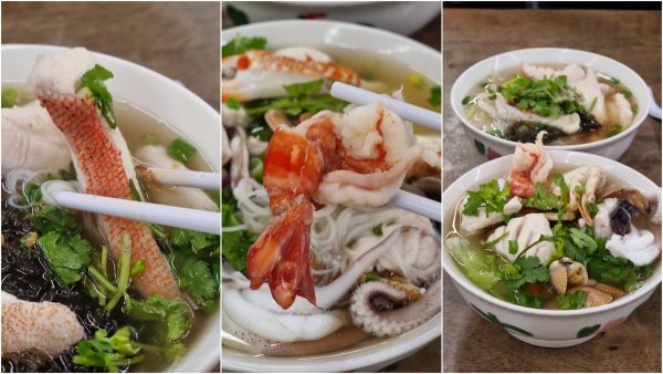 fish belly meehun & mixed seafood noodle