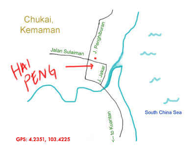 map to Hai Peng Kopitiam