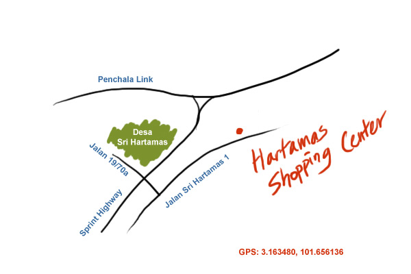 map to Hartamas Shopping Centre