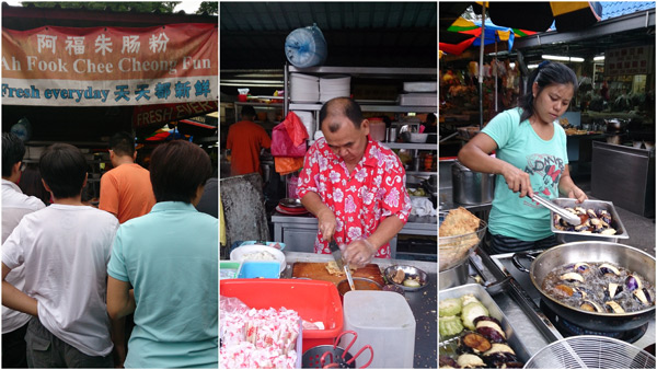 Ah Fook Chee Cheong Fun at Imbi Market, always with a queue