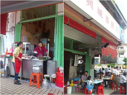 pork ball noodle stall at Win Heng Seng kopitiam