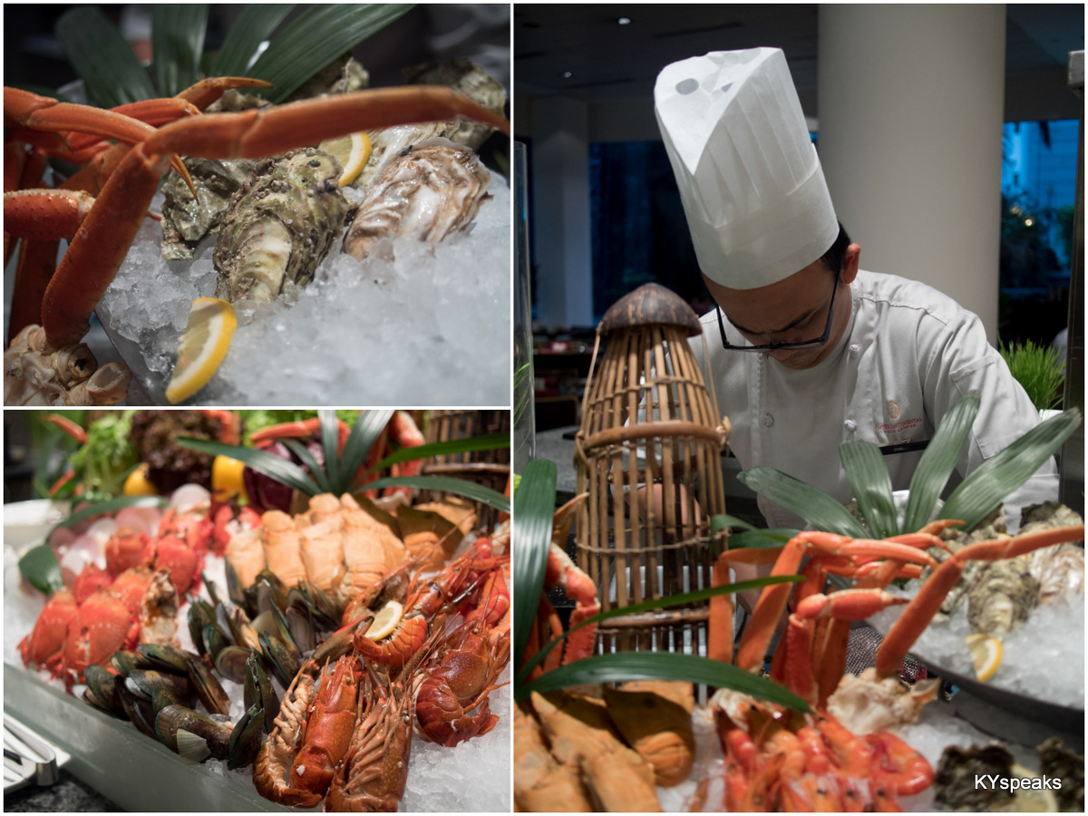 the famous seafood spread at Intercontinental KL