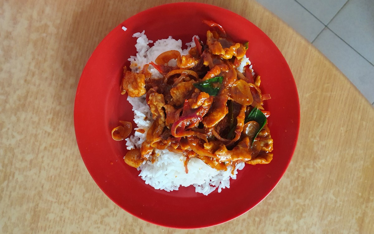curry pork rice, single serving