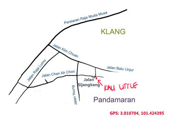 map to Kali Little, Klang