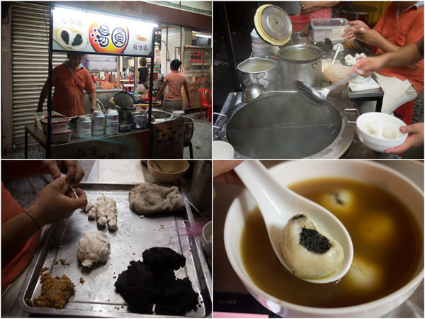 made-to-order black sesame glutinous ball with ginger soup
