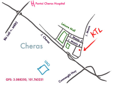 map to K.T.L at Taman Segar, Cheras