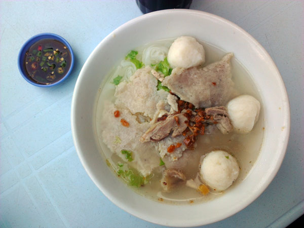 simple, light, and delicious kuih teow soup