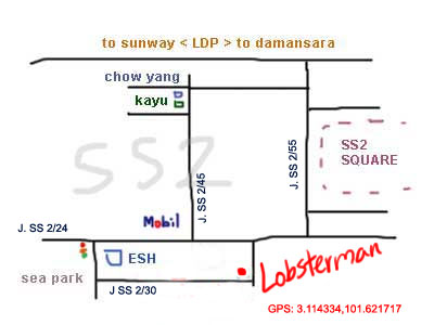map to Lobsterman at PJ SS2