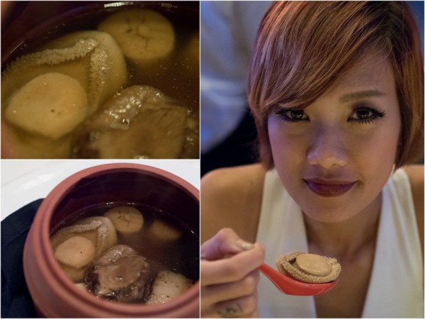 Black Chicken Ginseng Soup with Abalone, Sea Cucumber, Scallops, and Fish Maw