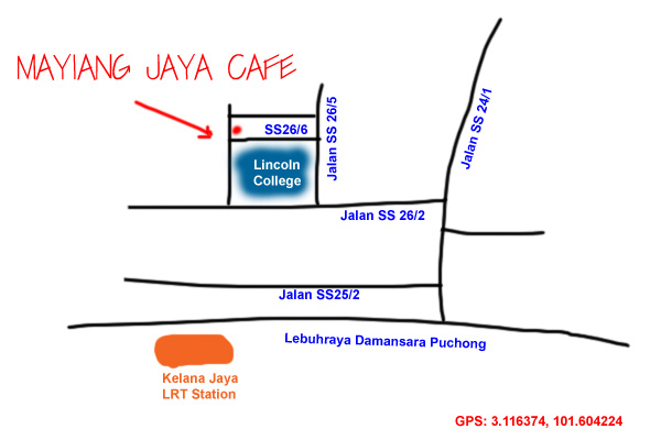 map to Mayiang Jaya cafe