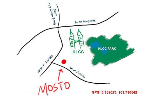 mosto KLCC map